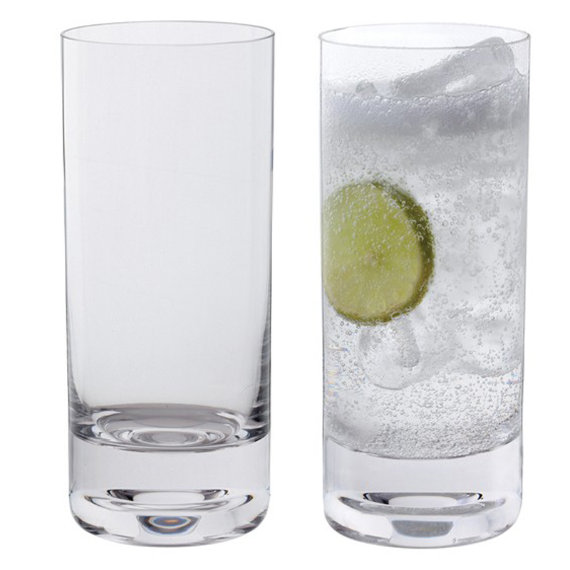 2 Glasses Dartington Crystal Glitz Highball Glasses