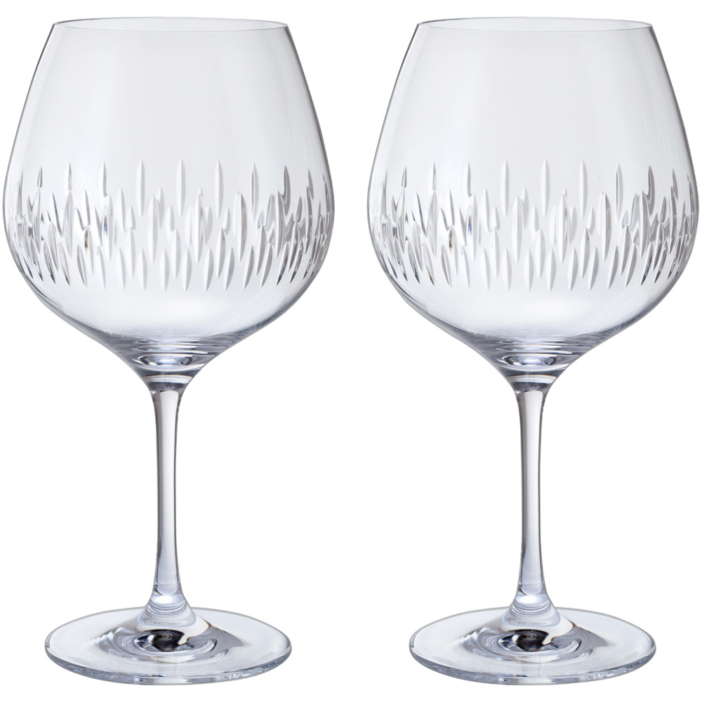 Dartington Crystal Gin Copa Glasses Limelight Mitre design in Pack of