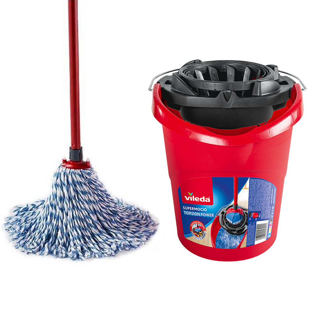 Vileda Easy Wring and Clean Microfibre Mop and Bucket with Power
